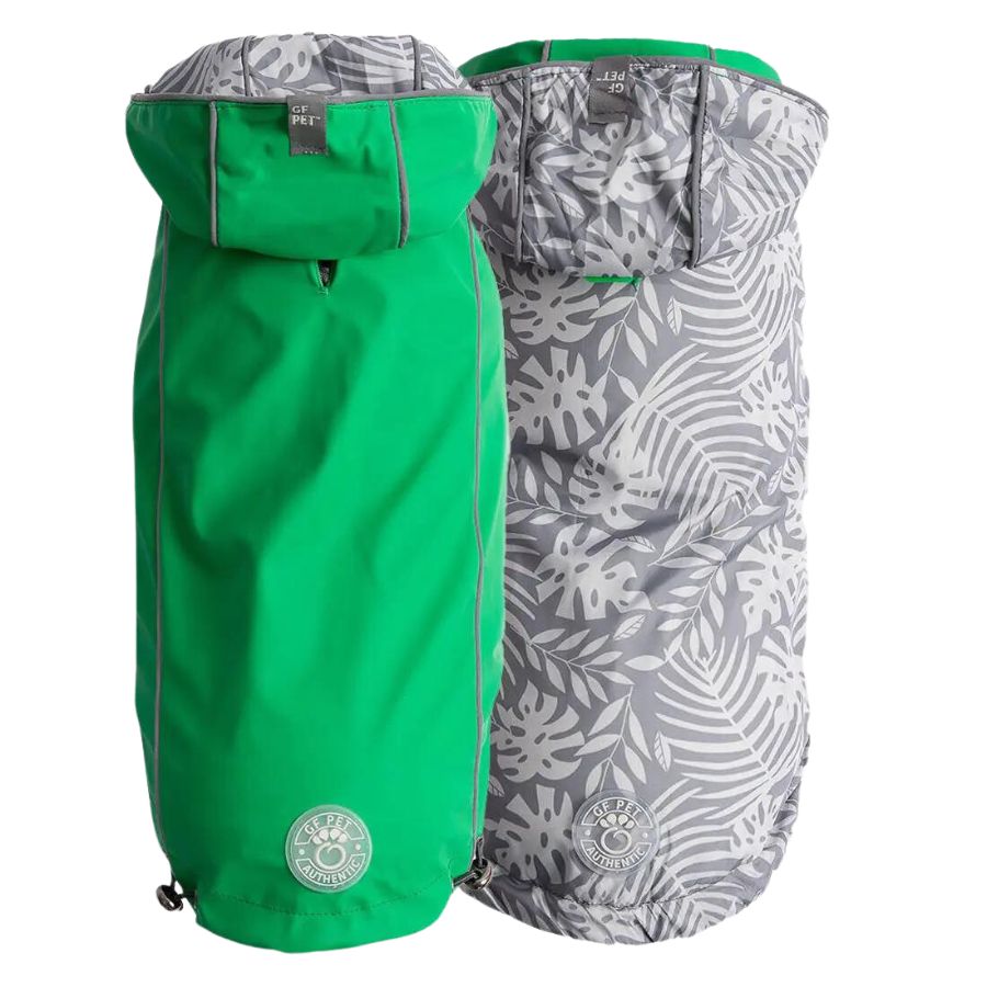 Impermeable reversible verde